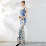 Women Summer Fishtail Formal Party Evening Dress