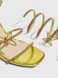 Women Sexy Rhinestone Butterfly High-heeled Sandals