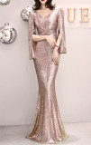 Women Formal Party Elegant Sexy Sequin Fishtail Evening Dress
