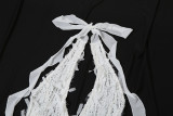 Women Summer Sexy Hot Halter Neck Lace V Neck Backless Bodycon Dress