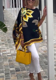Women Spring Summer Casual Printed Short Sleeve Top
