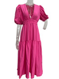 Women Casual Trendy Summer V Neck Dress