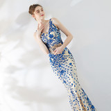 Women Summer Fishtail Formal Party Evening Dress