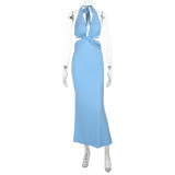 Women Suspender Bodycon Holidays Backless Maxi Dress