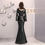 Women Formal Party Elegant Sexy Sequin Fishtail Evening Dress