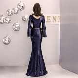 Women Formal Party Elegant Sexy Sequin Fishtail Evening Dress