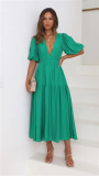 Women Casual Trendy Summer V Neck Dress