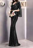 Women Formal Party Elegant Sexy Sequin Fishtail Evening Dress