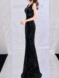 Women Summer Fishtail Formal Party Evening Dress