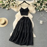Women Set Summer Strap Top and Skirt Two Piece Set