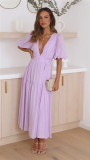 Women Casual Trendy Summer V Neck Dress