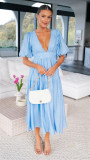 Women Casual Trendy Summer V Neck Dress