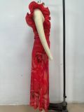 Summer Slim Sleeveless Floral Sexy Dress