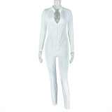 Tight Fitting Hollow Low Back Jumpsuit Women’s Sportswear