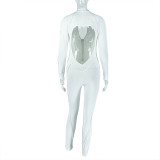 Tight Fitting Hollow Low Back Jumpsuit Women’s Sportswear