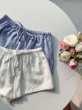 Summer Drawstring Solid Color Shorts Women’s Casual Wear