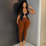 Solid Color Halter Neck Sexy Vest Fashion Slim Top