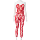 Lace Cross Lace Up Strapless Vest Slim Tight pants Sexy Summer Outfit