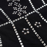 See Through Beaded Diamond Fringe Summer Sexy Women’s Dress
