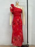 Summer Slim Sleeveless Floral Sexy Dress