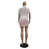 Loose Knit Blazer Cardigan Shorts Set Women’s Casual Outfit