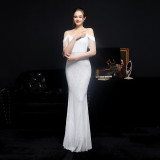 Sequin Fishtail Long Formal Dress Evening Gown