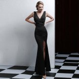 Elegant Sexy Long Fishtail Evening Dress for Women Formal Party Gown