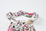 Summer Halter Neck Low Back Printed Dress Fashion Women’s Gown