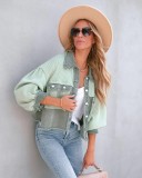 Autumn Winter Waffle Patchwork Casual Fashion Jacket