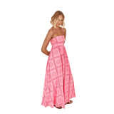 Summer Fashion Print Backless Hollow Strap Dress