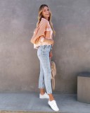 Autumn Winter Waffle Patchwork Casual Fashion Jacket