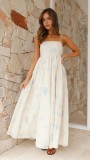 Summer Fashion Print Backless Hollow Strap Dress