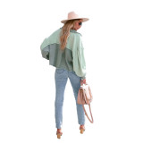 Autumn Winter Waffle Patchwork Casual Fashion Jacket