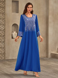 Women Round Neck Beaded Maxi Dress