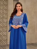 Women Round Neck Beaded Maxi Dress