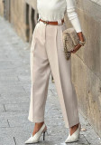 Women Summer Solid Straight Pants