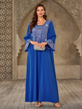 Women Round Neck Beaded Maxi Dress
