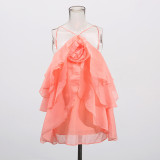 Women ruffled Halter Neck sleeveless suspender top