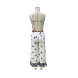 Women Printed Bohemian Beach Holidays Wide Leg Pants