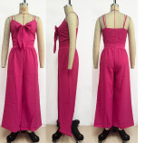 Women casual lace strap jumpsuit