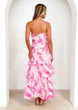 Women Summer One-shoulder strap print dress