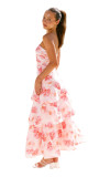 Women Summer One-shoulder strap print dress
