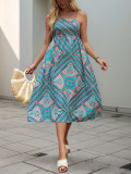 Women summer print Strap Dress