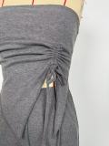 Women Sexy Ribbed Top and Pants Ribbed Two-Piece Set