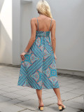 Women summer print Strap Dress