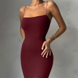 Women sexy strap Maxi Dress