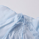 Women ruffled Halter Neck sleeveless suspender top