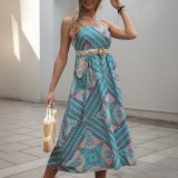 Women summer print Strap Dress