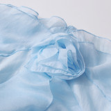Women ruffled Halter Neck sleeveless suspender top