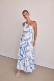 Women Summer One-shoulder strap print dress